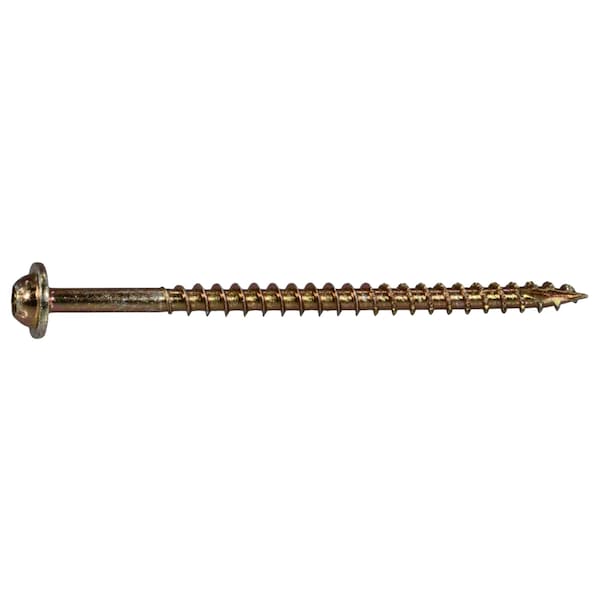Saberdrive Wood Screw, #9, 3 in, Zinc Yellow Steel Flange Round Head Torx Drive, 374 PK 54093 - main